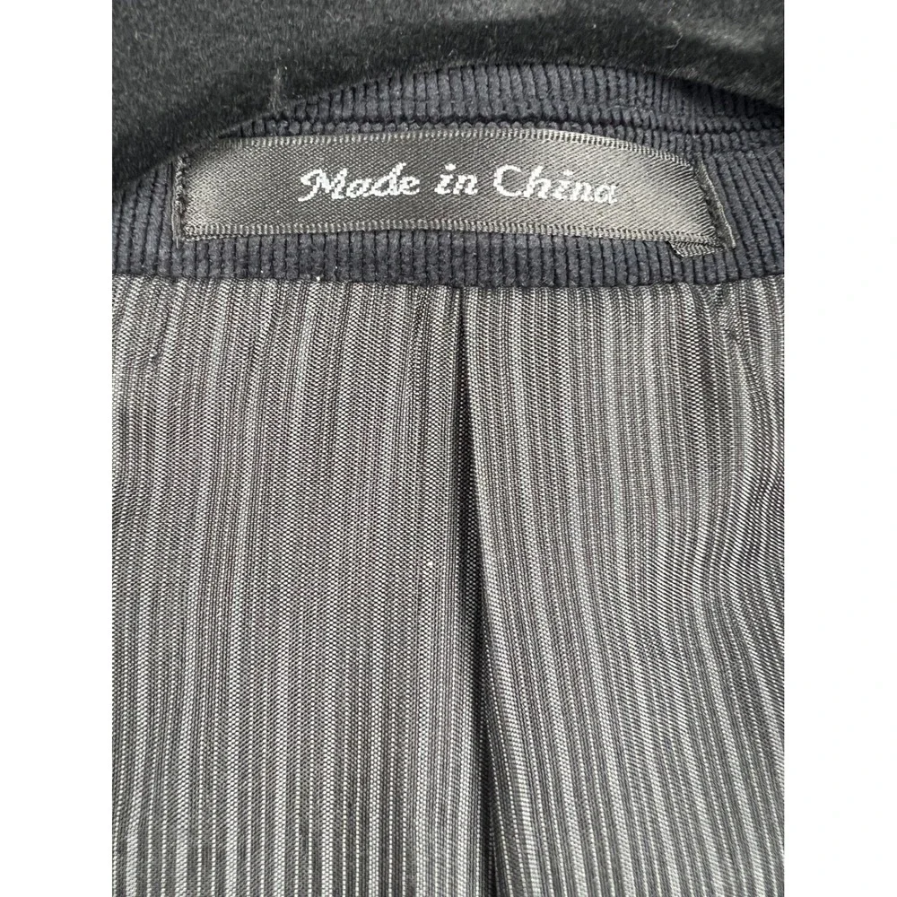 Calvin Klein Blazer Men 44R Blue Good Corduroy Sport Coat Macy's 2-Button Jacket